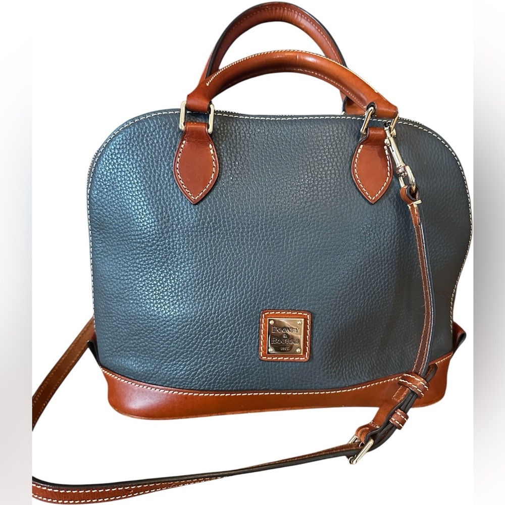 Dooney & Bourke Blue Zip Zip Leather Satchel